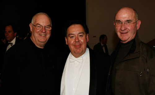 Composer Philip Westin, Conductor Hector Salazar, and Story Teller Burt Peachy